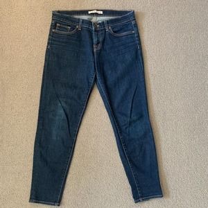 J Brand Womens Jeans Size 30 Blue Tapered Pockets Denim Stretch Cropped